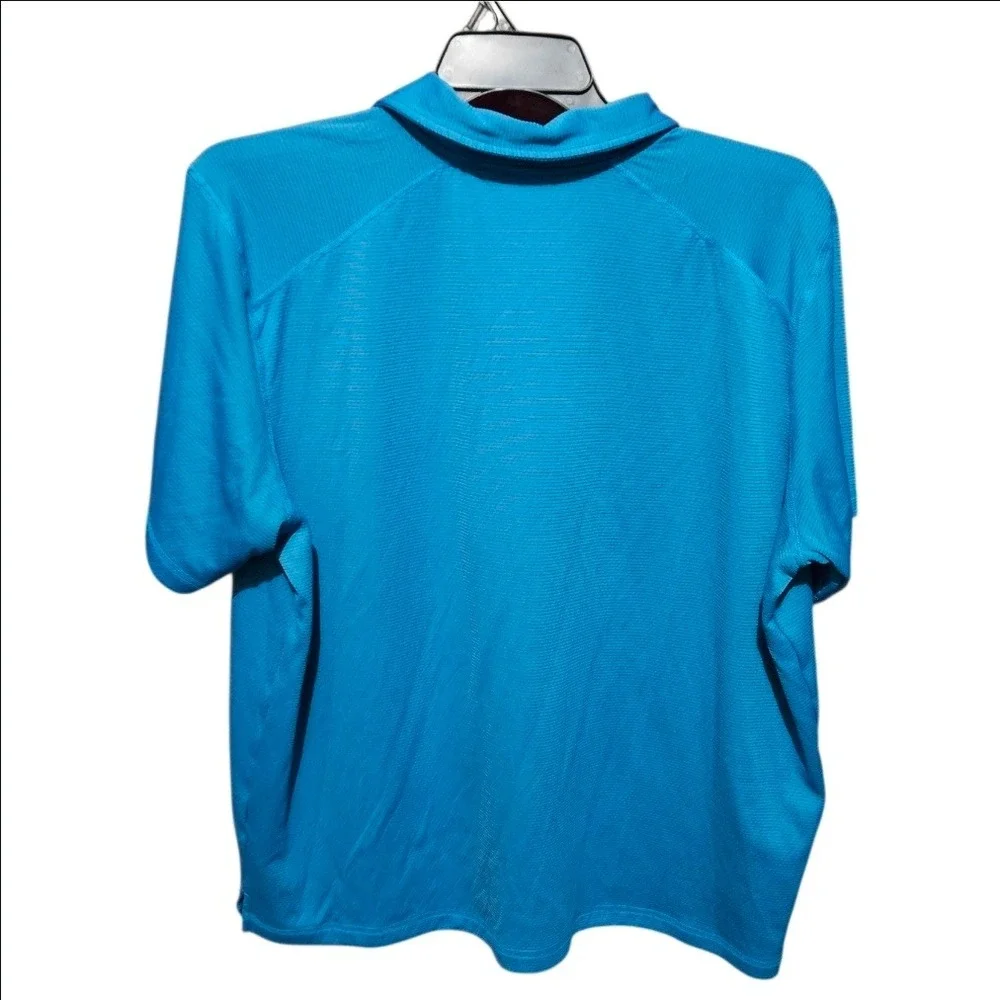 The North Face Mens FlashDry Blue Striped Short Sleeve Polo Shirt XXL NF0A3GZ1